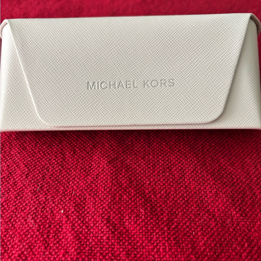 Michael Kors White Saffiano Eyeglass Case